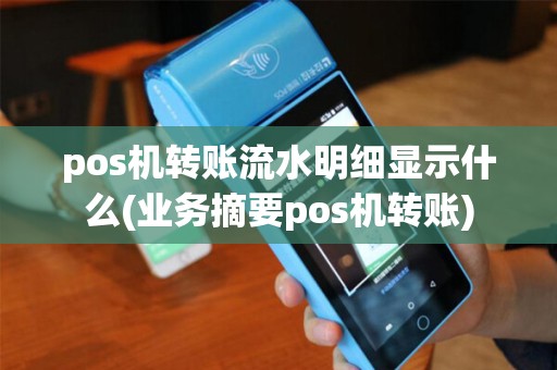 pos机转账流水明细显示什么(业务摘要pos机转账)