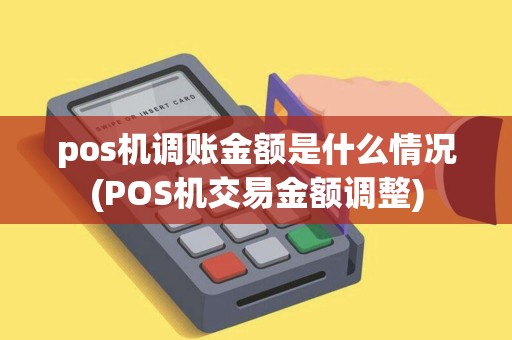 pos机调账金额是什么情况(POS机交易金额调整)