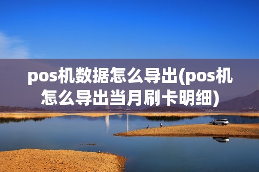 pos机数据怎么导出(pos机怎么导出当月刷卡明细)