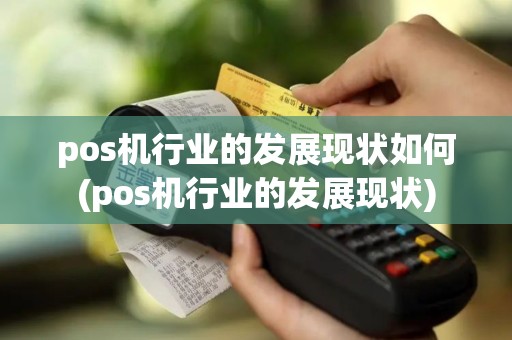 pos机行业的发展现状如何(pos机行业的发展现状)