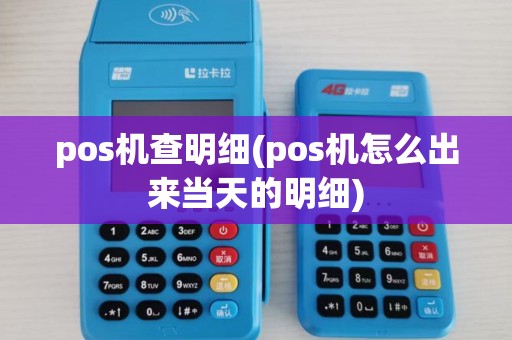 pos机查明细(pos机怎么出来当天的明细)