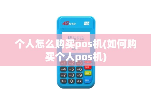 个人怎么购买pos机(如何购买个人pos机)