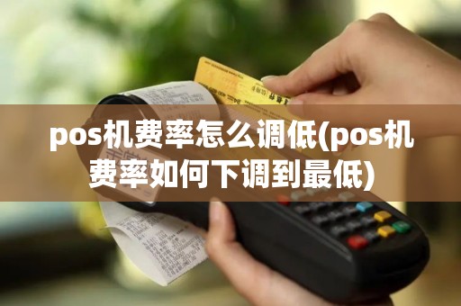 pos机费率怎么调低(pos机费率如何下调到最低)