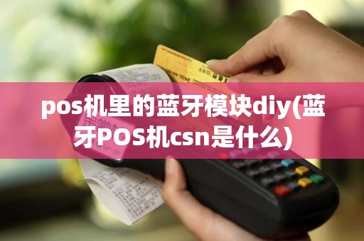 pos机里的蓝牙模块diy(蓝牙POS机csn是什么)