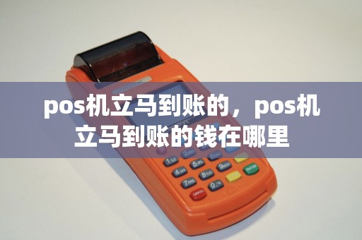 pos机立马到账的，pos机立马到账的钱在哪里