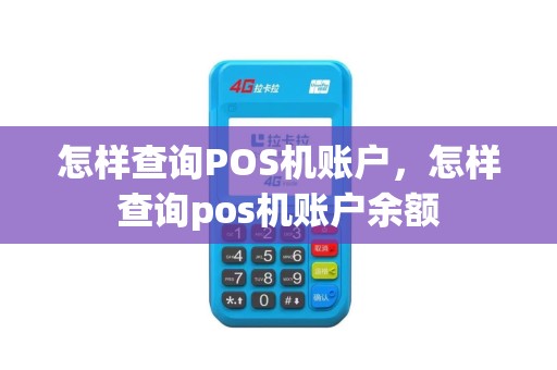 怎样查询POS机账户，怎样查询pos机账户余额