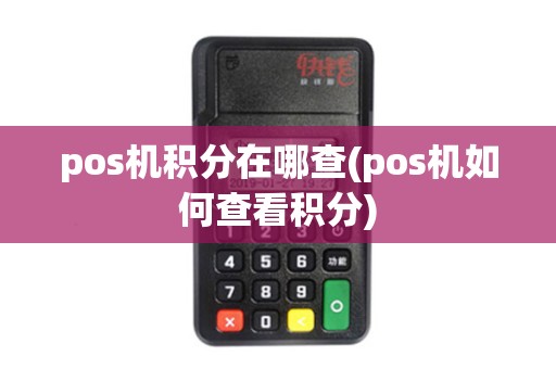 pos机积分在哪查(pos机如何查看积分)