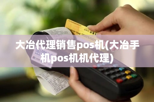 大冶代理销售pos机(大冶手机pos机机代理)