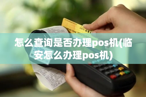 怎么查询是否办理pos机(临安怎么办理pos机)