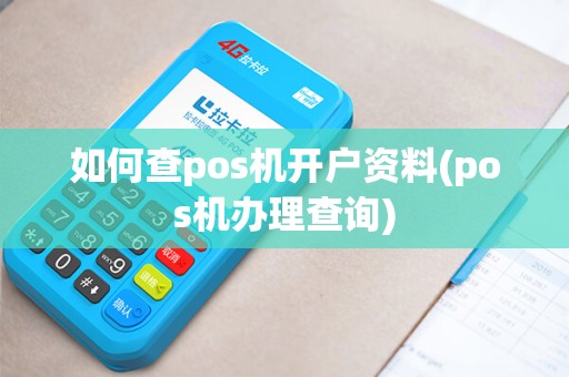 如何查pos机开户资料(pos机办理查询)