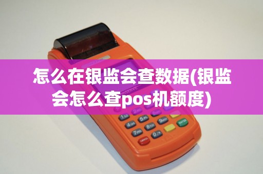 怎么在银监会查数据(银监会怎么查pos机额度)