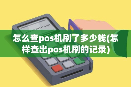 怎么查pos机刷了多少钱(怎样查出pos机刷的记录)