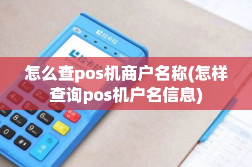 怎么查pos机商户名称(怎样查询pos机户名信息)