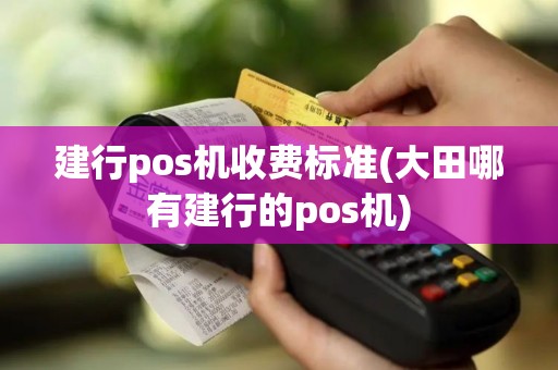 建行pos机收费标准(大田哪有建行的pos机)