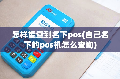 怎样能查到名下pos(自己名下的pos机怎么查询)