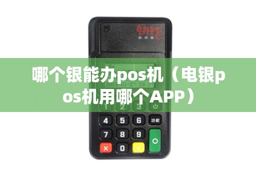 哪个银能办pos机（电银pos机用哪个APP）