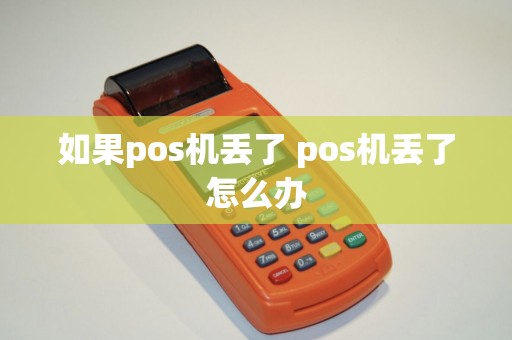 如果pos机丢了 pos机丢了怎么办