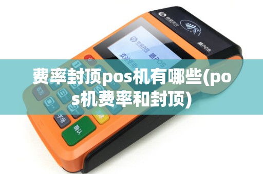 费率封顶pos机有哪些(pos机费率和封顶)
