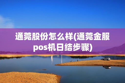 通莞股份怎么样(通莞金服pos机日结步骤)