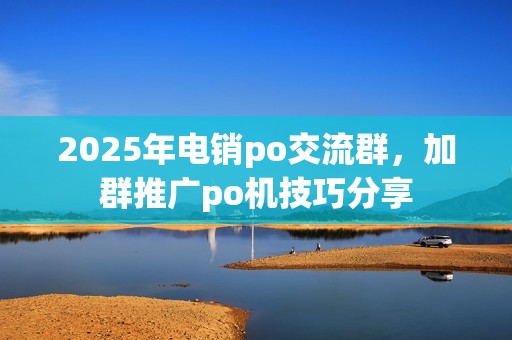 2025年电销po交流群，加群推广po机技巧分享