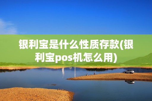 银利宝是什么性质存款(银利宝pos机怎么用)