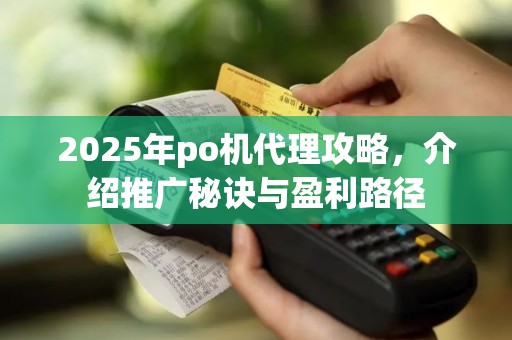 2025年po机代理攻略，介绍推广秘诀与盈利路径