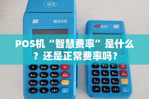 POS机“智慧费率”是什么?还是正常费率吗? POS机“智慧费率”是什么?还是正常费率吗?