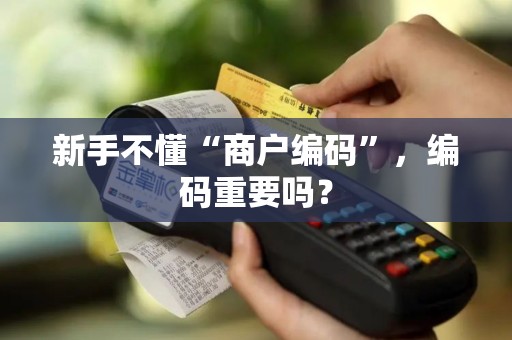 新手不懂“商户编码”，编码重要吗？