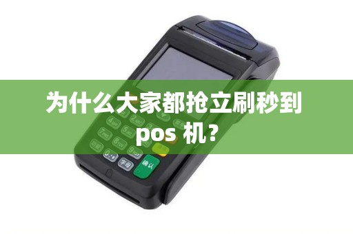 为什么大家都抢立刷秒到 pos 机?