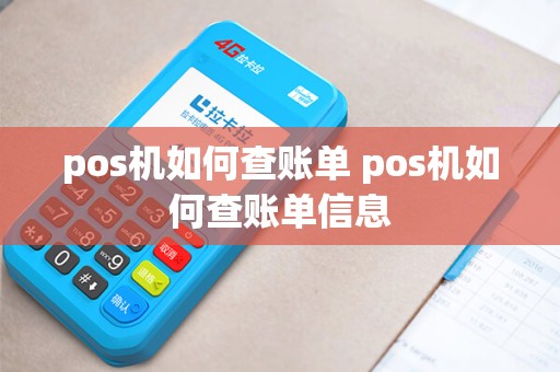 pos机如何查账单 pos机如何查账单信息