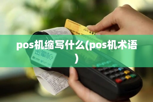 pos机缩写什么(pos机术语)