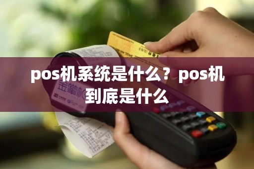 pos机系统是什么？pos机到底是什么