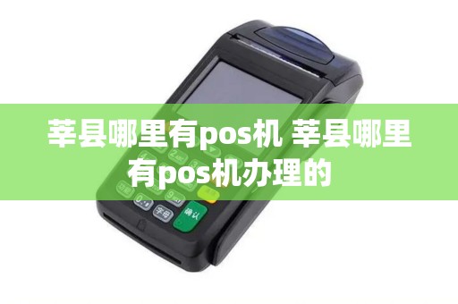 莘县哪里有pos机 莘县哪里有pos机办理的