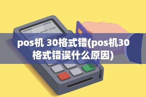 pos机 30格式错(pos机30格式错误什么原因)