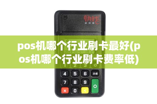 pos机哪个行业刷卡最好(pos机哪个行业刷卡费率低)