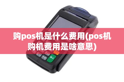 购pos机是什么费用(pos机购机费用是啥意思)