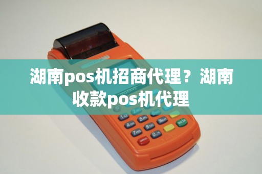 湖南pos机招商代理？湖南收款pos机代理