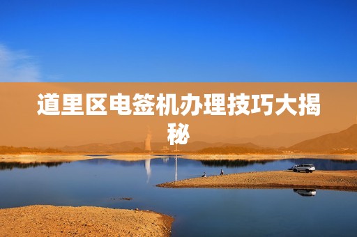 道里区电签机办理技巧大揭秘