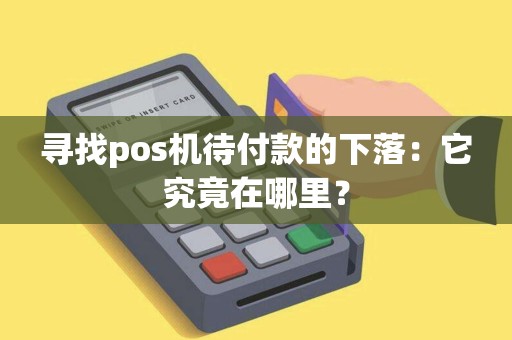 寻找pos机待付款的下落：它究竟在哪里？