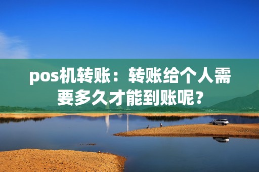 pos机转账：转账给个人需要多久才能到账呢？