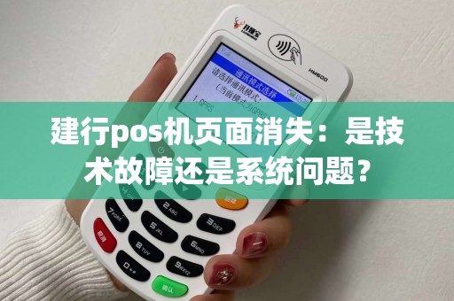建行pos机页面消失：是技术故障还是系统问题？