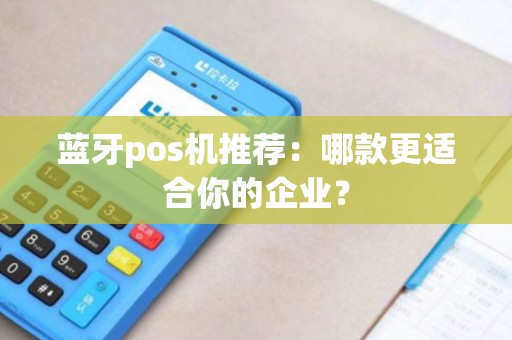 蓝牙pos机推荐：哪款更适合你的企业？