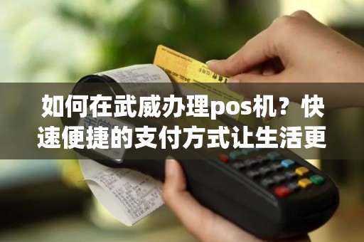 如何在武威办理pos机？快速便捷的支付方式让生活更便利！