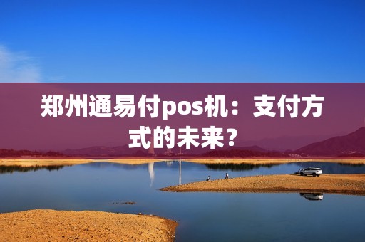郑州通易付pos机：支付方式的未来？