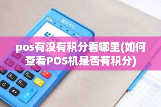 pos有没有积分看哪里(如何查看POS机是否有积分)