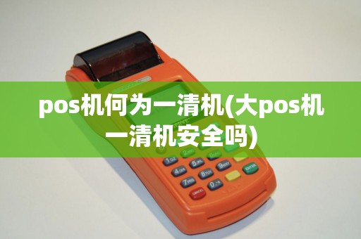 pos机何为一清机(大pos机一清机安全吗)