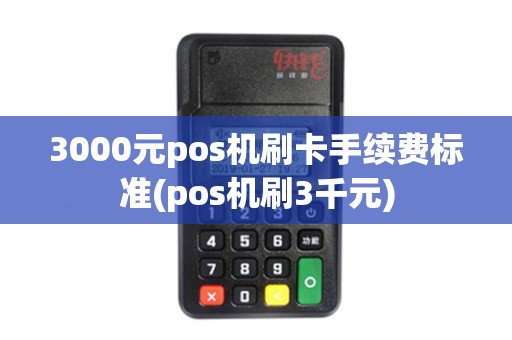3000元pos机刷卡手续费标准(pos机刷3千元)