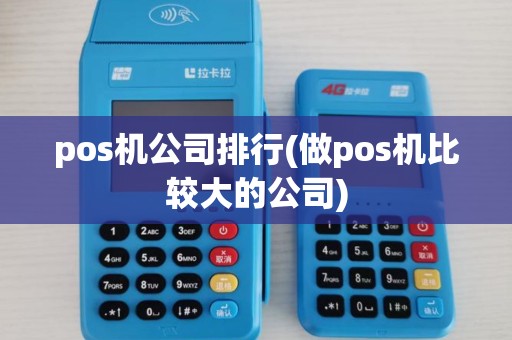 pos机公司排行(做pos机比较大的公司)