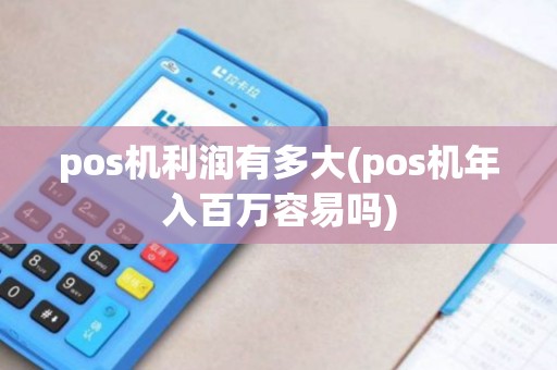 pos机利润有多大(pos机年入百万容易吗)