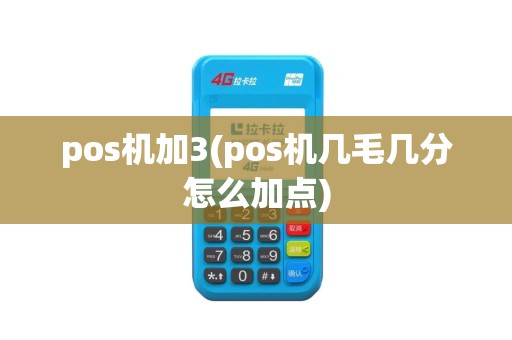 pos机加3(pos机几毛几分怎么加点)